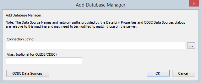Defining a new database connection to either a local Firebird repository or a DBMS repository