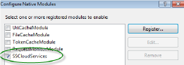 Setting up the HTTP module in the Internet Information Services (IIS) Manager Setting up the HTTP module in the Internet Information Services (IIS) Manager