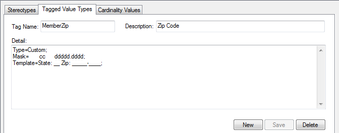Showing the creation of a custom tagged value type with a mask and template. Showing the creation of a custom tagged value type with a mask and template.