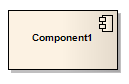 A Component used in UML Component diagrams modeled in Sparx Systems Enterprise Architect. A Component used in UML Component diagrams modeled in Sparx Systems Enterprise Architect.
