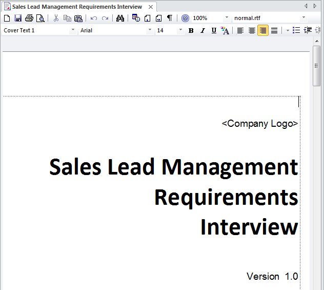 Example document artifact contents in Sparx Systems Enterprise Architect. Example document artifact contents in Sparx Systems Enterprise Architect.
