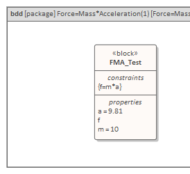 Block Constraint in Modelica SysML System Simulation in Sparx Systems Enterprise Architect