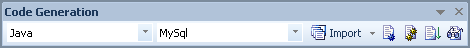 Code Generation toolbar in Sparx Systems Enterprise Architect. Code Generation toolbar in Sparx Systems Enterprise Architect.