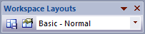 Workspace Layouts toolbar in Sparx Systems Enterprise Architect.