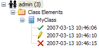 Showing the audit tree with changes grouped by user, in Sparx Systems Enterprise Architect. Showing the audit tree with changes grouped by user, in Sparx Systems Enterprise Architect.