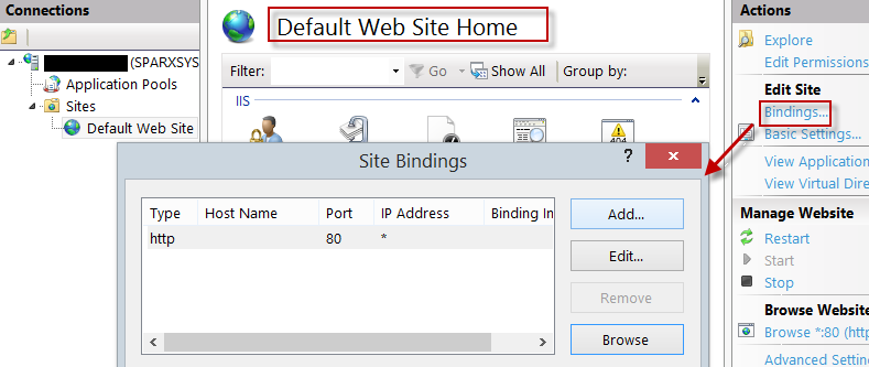 To set the bindings through which HTTPS will operate, you must include a port and a certificate in the site bindings. To set the bindings through which HTTPS will operate, you must include a port and a certificate in the site bindings.