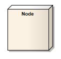A UML Node element. A UML Node element.