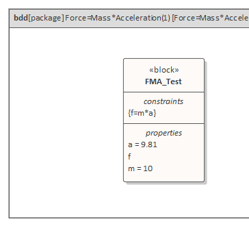 Block Constraint in Modelica SysML System Simulation in Sparx Systems Enterprise Architect