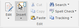 Part of the Document Edit ribbon in Sparx Systems Enterprise Architect.