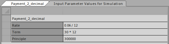 A DMN Expression showing the resulting simulation run-time values using Sparx Systems Enterprise Architect.