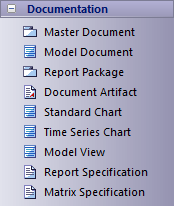 The toolbox used for creating Virtual documents in Sparx Systems Enterprise Architect. The toolbox used for creating Virtual documents in Sparx Systems Enterprise Architect.