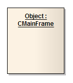 The notation for an Object element is a rectangle with an underlined name. The notation for an Object element is a rectangle with an underlined name.