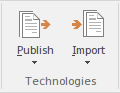 Part of the Publish ribbon in Sparx Systems Enterprise Architect.