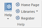 Help panel of the Start ribbon in Sparx Systems Enterprise Architect.