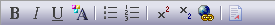 RTF notes toolbar RTF notes toolbar
