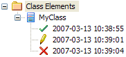 Showing the audit tree with changes grouped by element type, in Sparx Systems Enterprise Architect. Showing the audit tree with changes grouped by element type, in Sparx Systems Enterprise Architect.