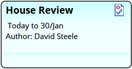 Showing a Review element in Sparx Systems Enterprise Architect. Showing a Review element in Sparx Systems Enterprise Architect.