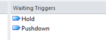 Available Triggers are listed when simulation is at an impasse Available Triggers are listed when simulation is at an impasse