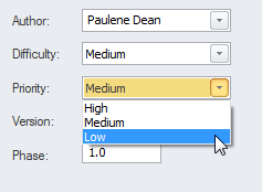 Setting the priority for an element in Sparx Systems Enterprise Architect. Setting the priority for an element in Sparx Systems Enterprise Architect.