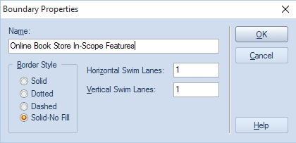Boundary Properties dialog in Sparx Systems Enterprise Architect. Boundary Properties dialog in Sparx Systems Enterprise Architect.