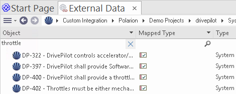 External Data Filtered External Data Filtered