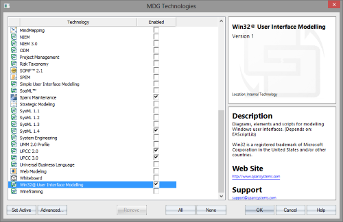 Enabling the Win32 UI Technology in Enterprise Architect Enabling the Win32 UI Technology in Enterprise Architect