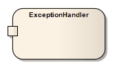 A UML Exception Handler as used in Sparx Systems Enterprise Architect Activity diagrams. A UML Exception Handler as used in Sparx Systems Enterprise Architect Activity diagrams.