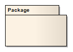 A UML Package element modeled in Sparx Systems Enterprise Architect. A UML Package element modeled in Sparx Systems Enterprise Architect.