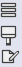 A UML State element showing the element icons (floaties) to the right of its resize handles. A UML State element showing the element icons (floaties) to the right of its resize handles.