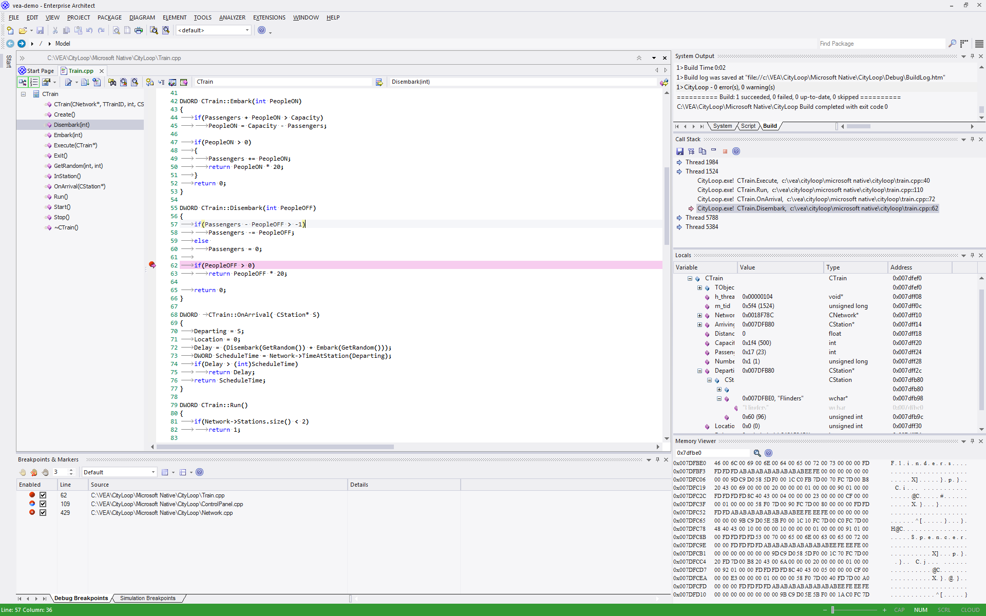 Cinematic of debugging in Enterprise Architect Cinematic of debugging in Enterprise Architect