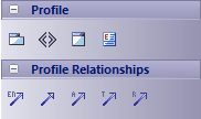 Showing a toolbox with labels switched off so icons wrap horizontally, in Sparx Systems Enterprise Architect. Showing a toolbox with labels switched off so icons wrap horizontally, in Sparx Systems Enterprise Architect.