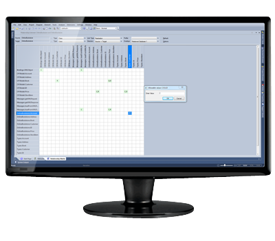 Creating Text Overlays in the Relationship Matrix