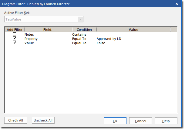 Enterprise Architect 13: Diagram Filtering - Configure Diagram Filter