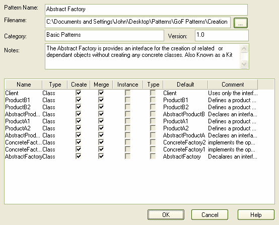 Save Diagram as Pattern