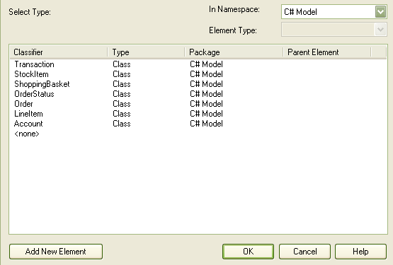 Add Pattern Elements dialog