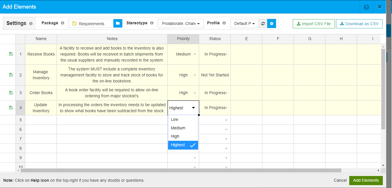 Prolaborate Element Editor