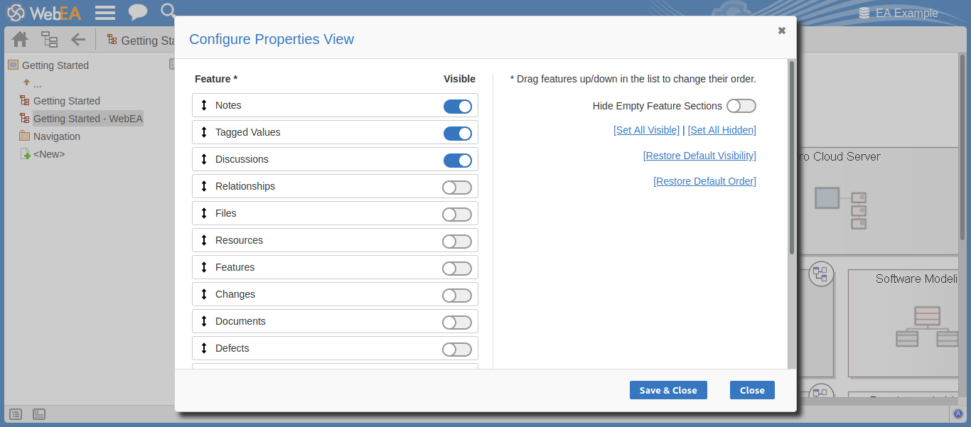 WebEA - Properties View