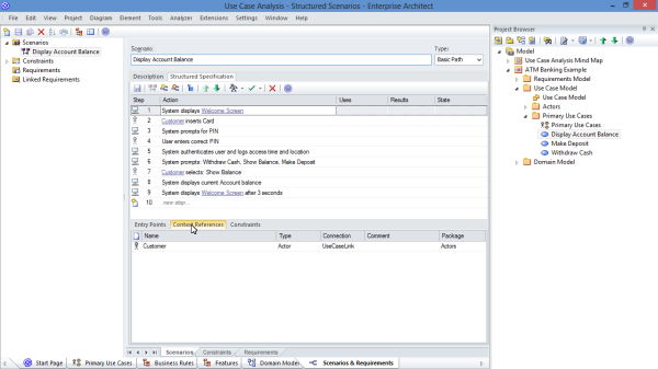 Model-Driven Use Case Analysis with Structured Scenarios