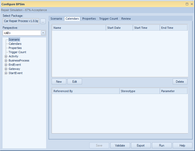 calendar configuration